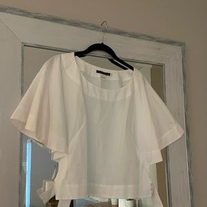 Harvey Faircloth Side Tie Top Sz 8 in White